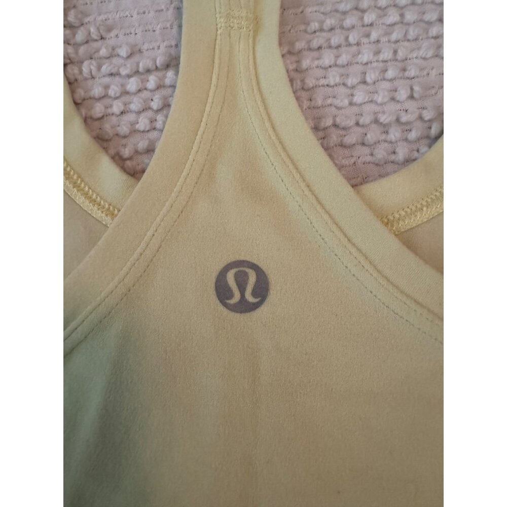 Lululemon Tank Top Womens Size S Yellow Racerback Athletic Yoga Workout Top - Picture 4 of 6